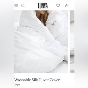 Lunya Washable Silk Duvet cover & Lunya washable silk flat sheet